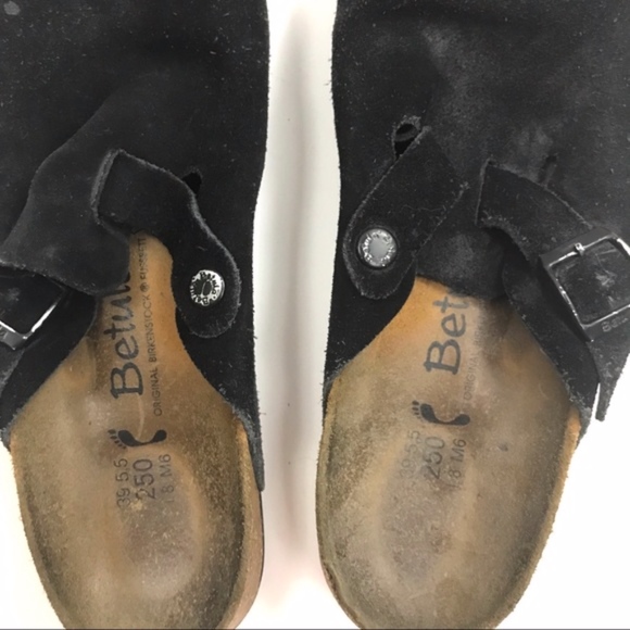 Betula by Birkenstock Boston black suede clogs - Picture 2 of 8